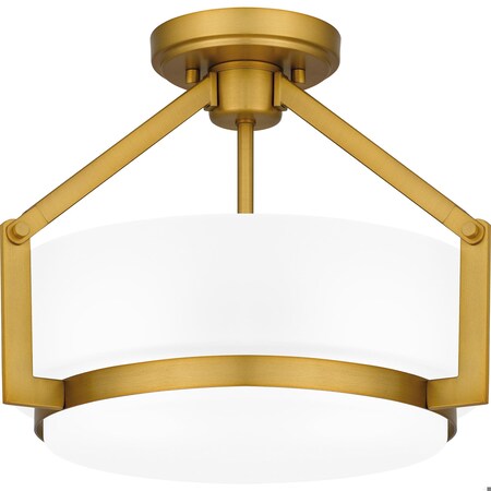 Quoizel Collinham 2-Light Aged Brass Semi-Flush Mount QSF5598AB
